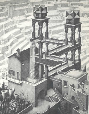 Waterfall (Lithograph)